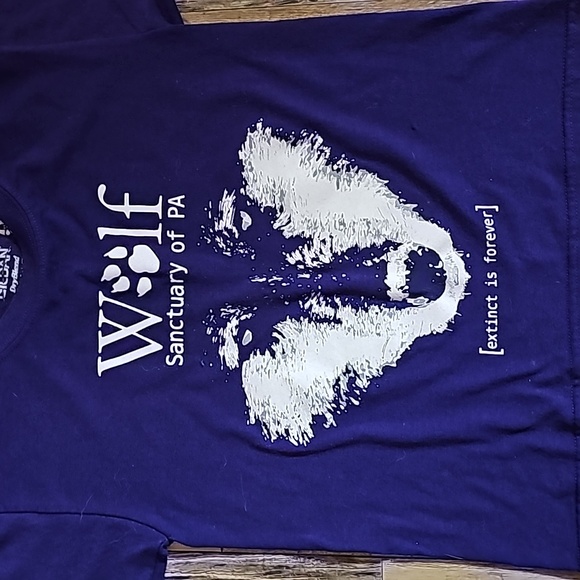 Wolf Sanctuary TShirt Purple Youth Size Small - Picture 3 of 6